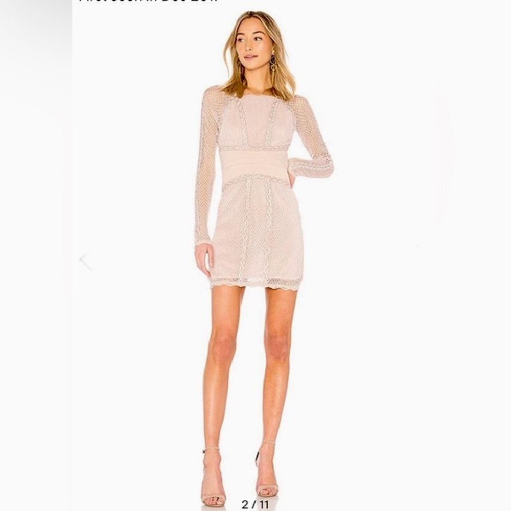 FREE PEOPLE $250 Women Lace and Mesh Body-Con Dress Size S NWT - Picture 2 of 6
